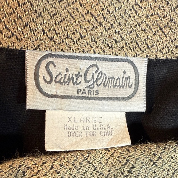 Saint Germain Black Tan Jacket Skirt Pants Vest Exotic Design Vintage Size XL - Picture 14 of 15